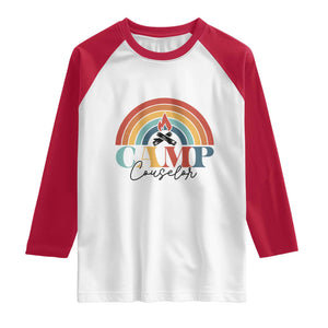 Camp Counselor Raglan Shirt Summer Camp Rainbow