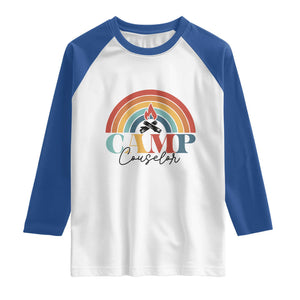 Camp Counselor Raglan Shirt Summer Camp Rainbow