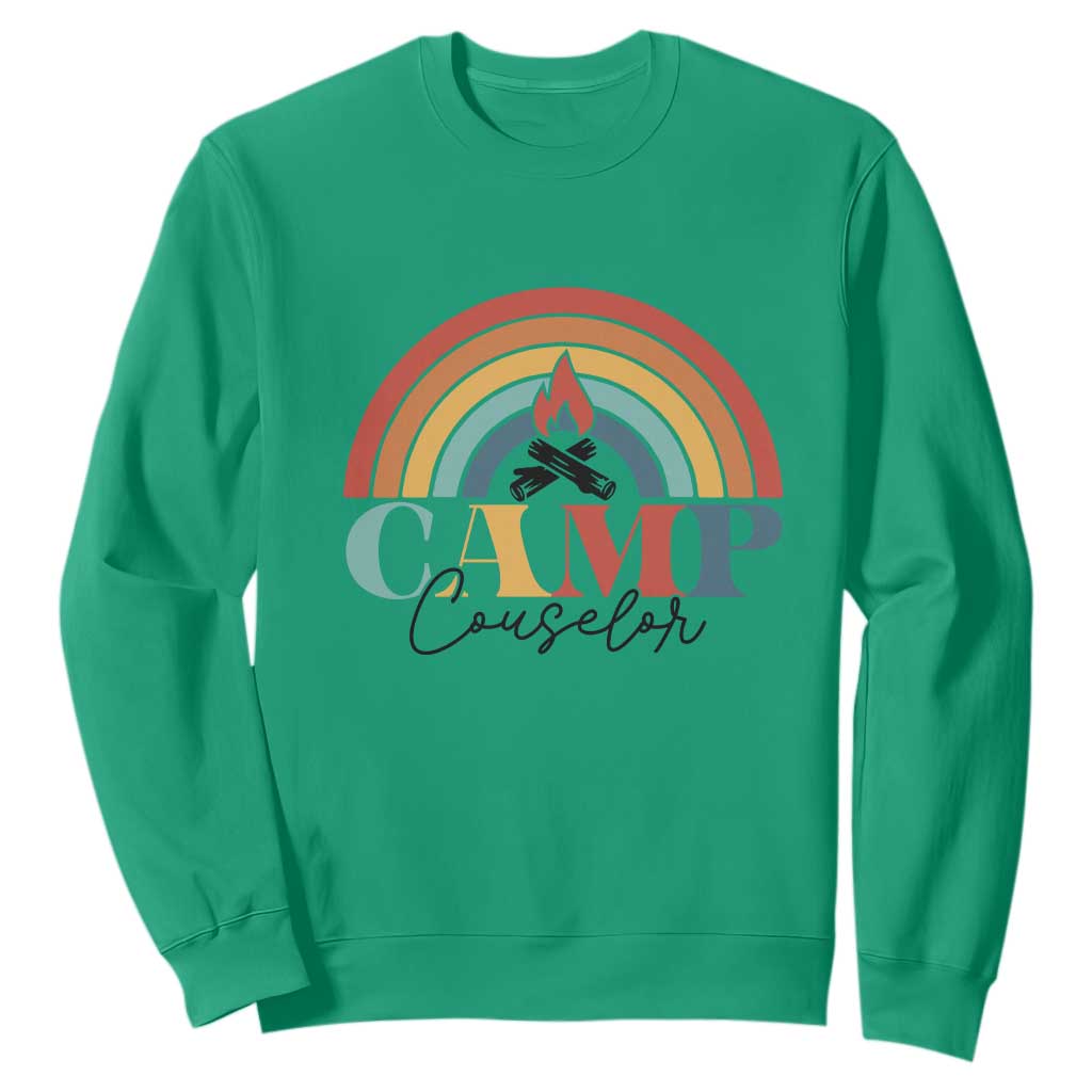 Camp Counselor Sweatshirt Summer Camp Rainbow