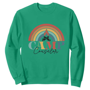 Camp Counselor Sweatshirt Summer Camp Rainbow
