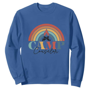 Camp Counselor Sweatshirt Summer Camp Rainbow