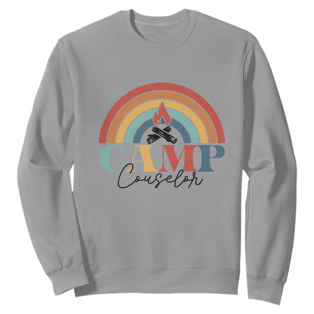 Camp Counselor Sweatshirt Summer Camp Rainbow