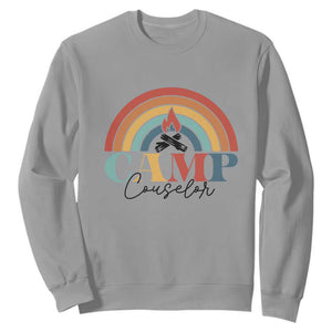Camp Counselor Sweatshirt Summer Camp Rainbow