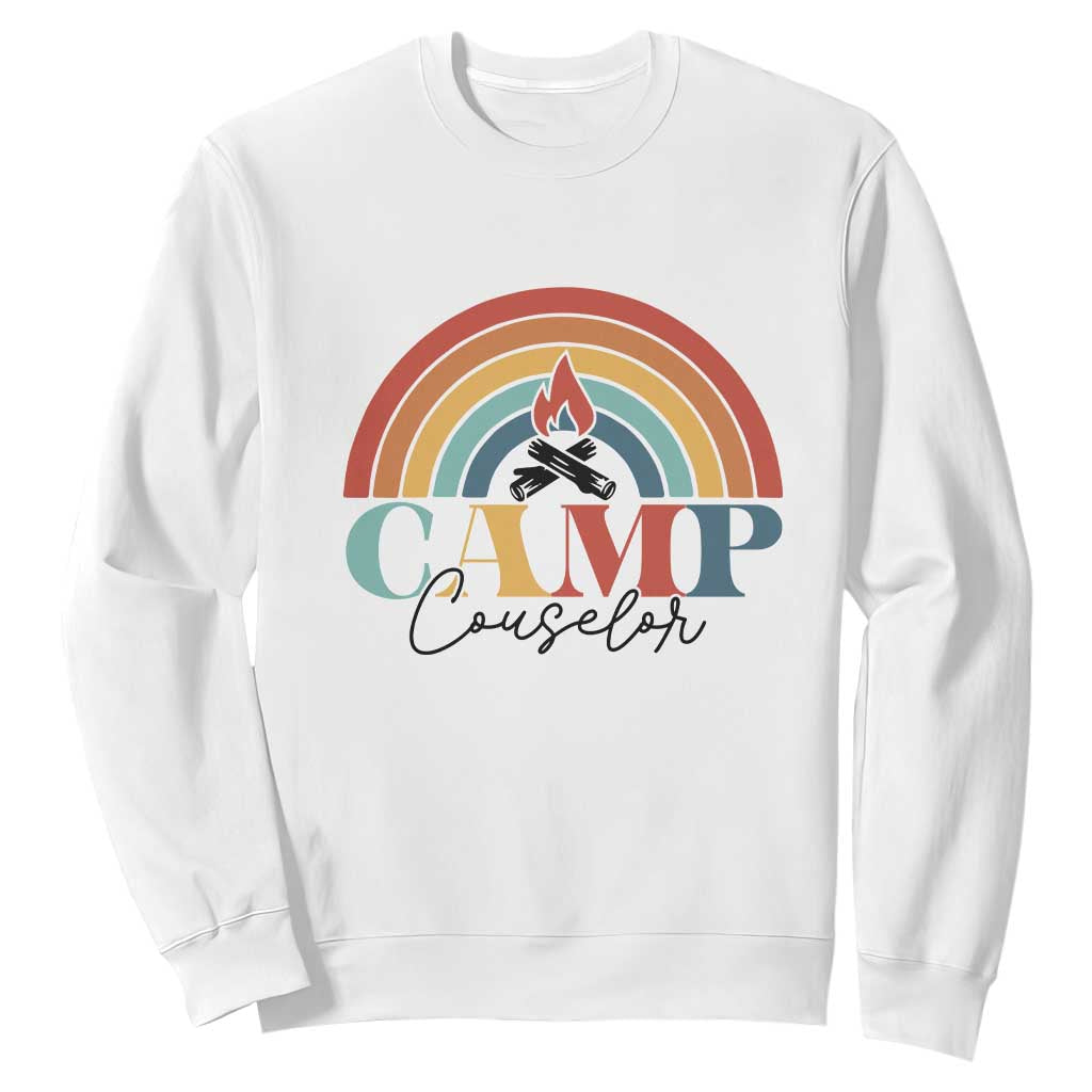 Camp Counselor Sweatshirt Summer Camp Rainbow