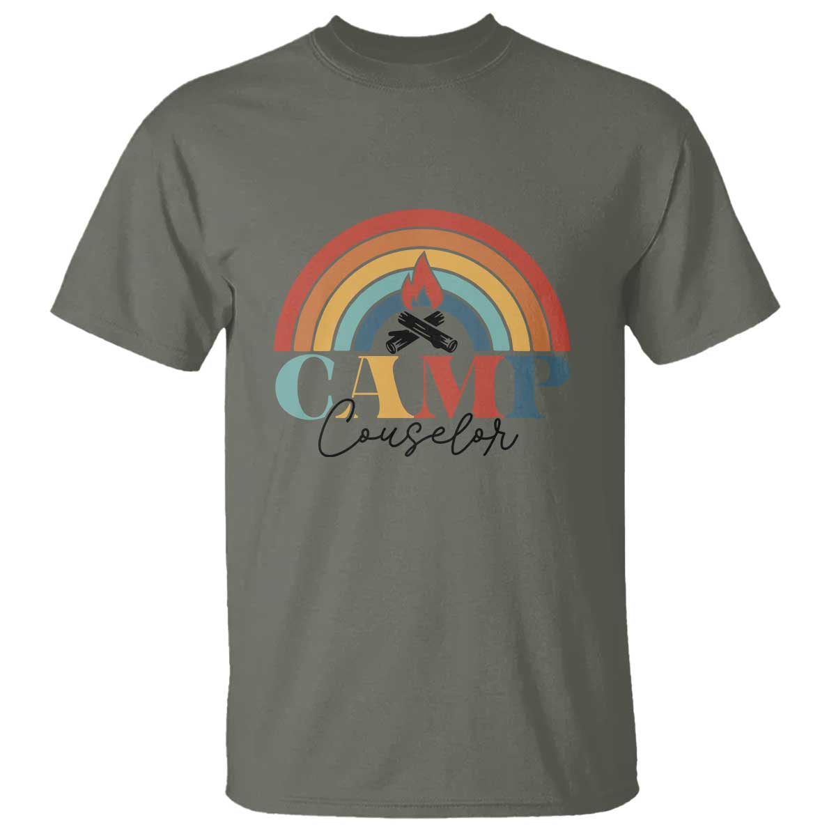 Camp Counselor T Shirt Summer Camp Rainbow