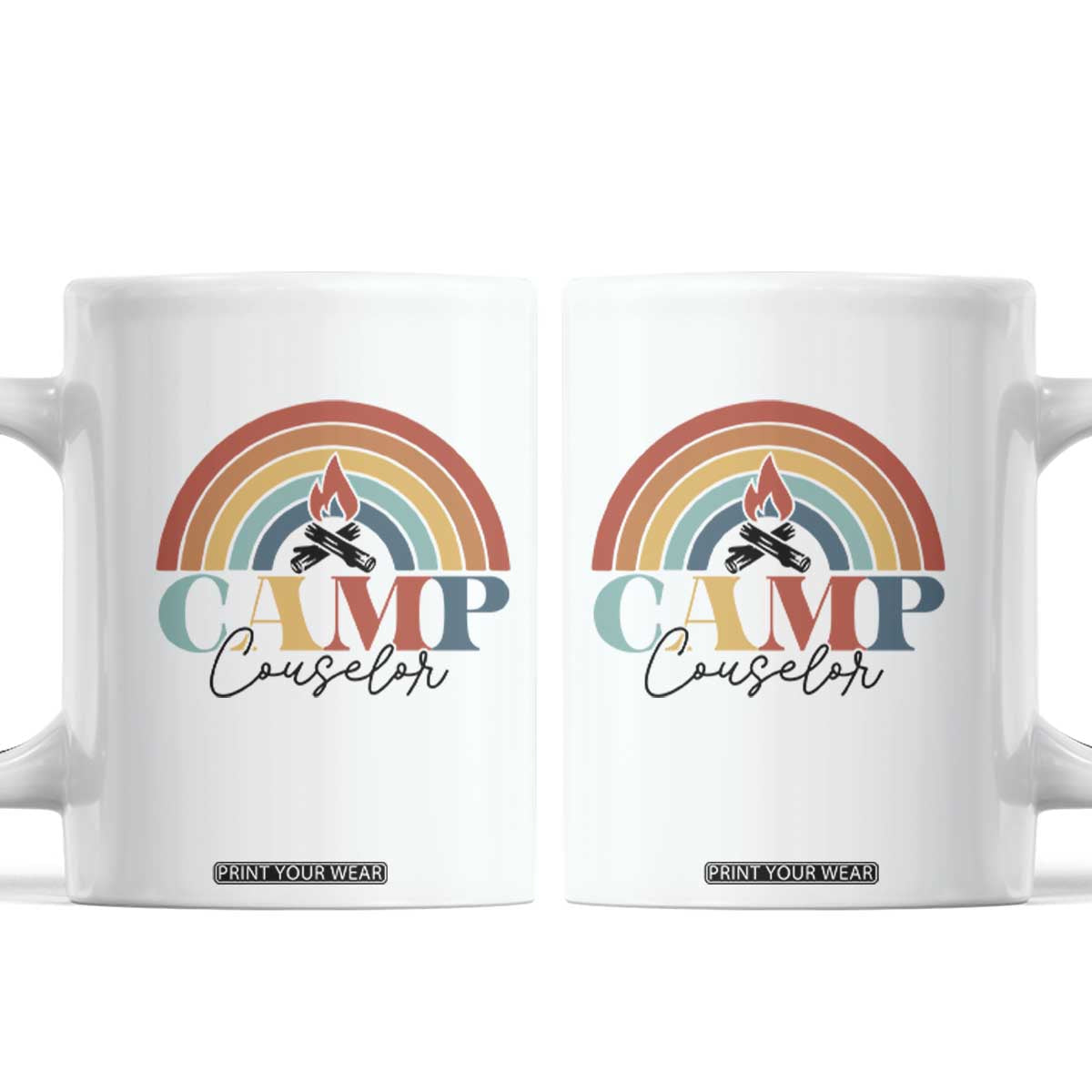 Camp Counselor Coffee Mug Summer Camp Rainbow