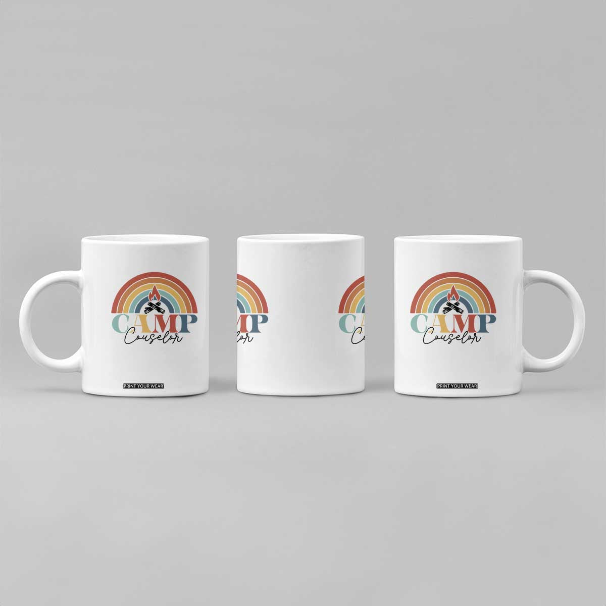 Camp Counselor Coffee Mug Summer Camp Rainbow