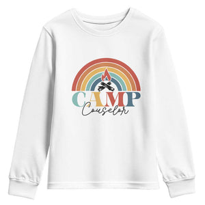 Camp Counselor Youth Sweatshirt Summer Camp Rainbow