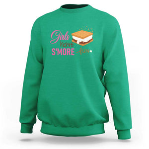 Funny Girls Have Smore Fun Sweatshirt Camping Food S'more TS11 Irish Green Print Your Wear