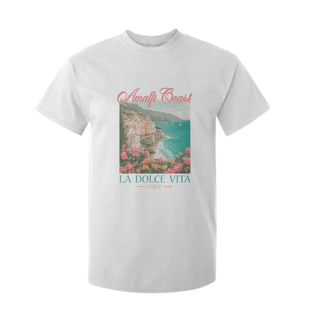 Amalfi Coast Italy Travel Trip T Shirt For Kid La Dolce Vita Mediterranean Sea TS11 White Print Your Wear
