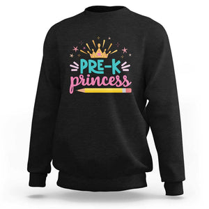 Back To School Sweatshirt Pre-K Princess Lovely Yellow Crown Pencil Cute Star TS11 Black Print Your Wear