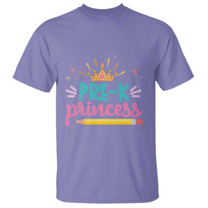 Back To School T Shirt Pre-K Princess Lovely Yellow Crown Pencil Cute Star TS11 Violet Print Your Wear