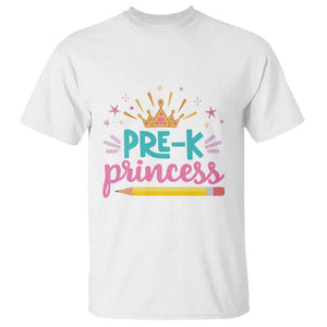 Back To School T Shirt Pre-K Princess Lovely Yellow Crown Pencil Cute Star TS11 White Print Your Wear