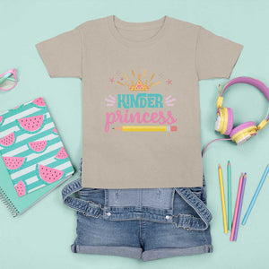 Back To School T Shirt For Kid Kinder Princess Lovely Yellow Crown Pencil Cute Star TS11 Sand Print Your Wear