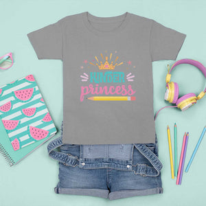 Back To School T Shirt For Kid Kinder Princess Lovely Yellow Crown Pencil Cute Star TS11 Sport Gray Print Your Wear