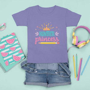 Back To School T Shirt For Kid Kinder Princess Lovely Yellow Crown Pencil Cute Star TS11 Violet Print Your Wear