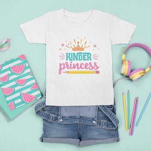 Back To School T Shirt For Kid Kinder Princess Lovely Yellow Crown Pencil Cute Star TS11 White Print Your Wear