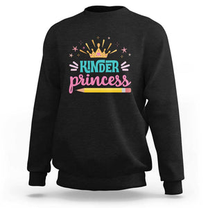 Back To School Sweatshirt Kinder Princess Lovely Yellow Crown Pencil Cute Star TS11 Black Print Your Wear