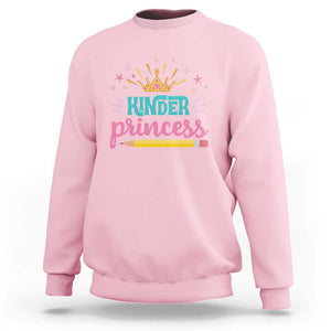 Back To School Sweatshirt Kinder Princess Lovely Yellow Crown Pencil Cute Star TS11 Light Pink Print Your Wear