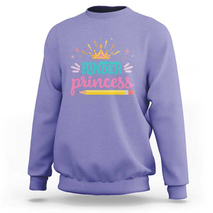 Back To School Sweatshirt Kinder Princess Lovely Yellow Crown Pencil Cute Star TS11 Violet Print Your Wear