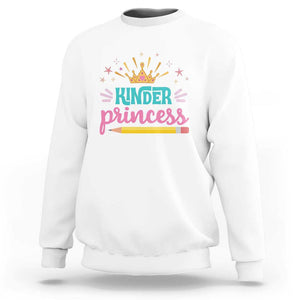 Back To School Sweatshirt Kinder Princess Lovely Yellow Crown Pencil Cute Star TS11 White Print Your Wear