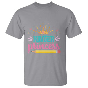 Back To School T Shirt Kinder Princess Lovely Yellow Crown Pencil Cute Star TS11 Sport Gray Print Your Wear