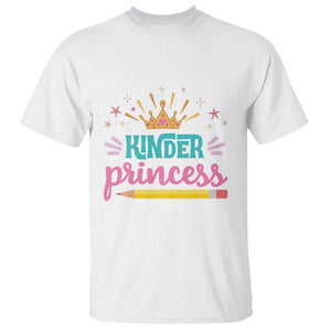 Back To School T Shirt Kinder Princess Lovely Yellow Crown Pencil Cute Star TS11 White Print Your Wear