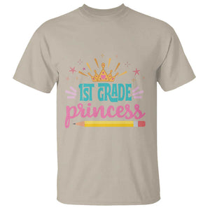 Back To School T Shirt 1ST Grade Princess Lovely Yellow Crown Pencil Cute Star TS11 Sand Print Your Wear