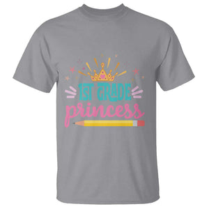 Back To School T Shirt 1ST Grade Princess Lovely Yellow Crown Pencil Cute Star TS11 Sport Gray Print Your Wear