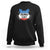 Funny American Cat Sweatshirt Demo Cat Star US Flag TS11 Black Print Your Wear