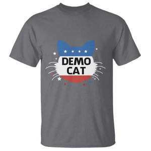 Funny American Cat T Shirt Demo Cat Star US Flag TS11 Charcoal Print Your Wear