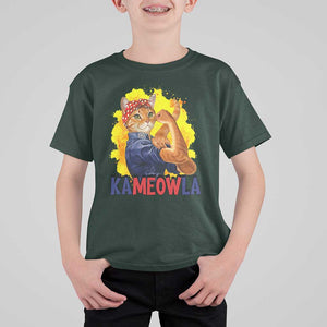 Cat Lady Kamala T Shirt For Kid Ka Meow La Presidential Election TS11 Dark Forest Green Print Your Wear