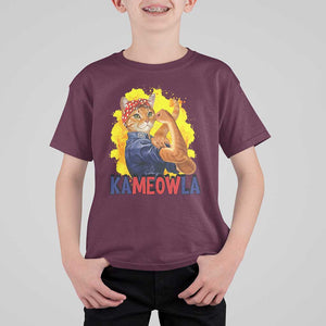 Cat Lady Kamala T Shirt For Kid Ka Meow La Presidential Election TS11 Maroon Print Your Wear