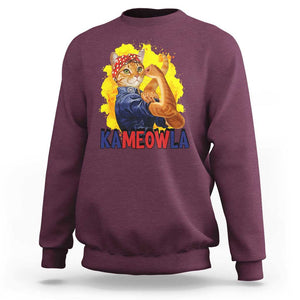 Cat Lady Kamala Sweatshirt Ka Meow La Presidential Election TS11 Maroon Print Your Wear