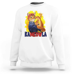 Cat Lady Kamala Sweatshirt Ka Meow La Presidential Election TS11 White Print Your Wear