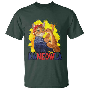 Cat Lady Kamala T Shirt Ka Meow La Presidential Election TS11 Dark Forest Green Print Your Wear