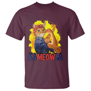 Cat Lady Kamala T Shirt Ka Meow La Presidential Election TS11 Maroon Print Your Wear