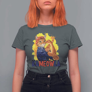 Cat Lady Kamala T Shirt For Women Ka Meow La Presidential Election TS11 Dark Heather Print Your Wear