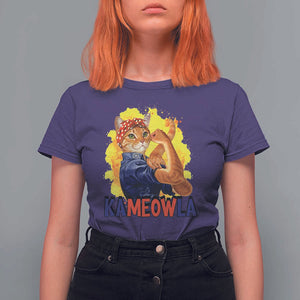 Cat Lady Kamala T Shirt For Women Ka Meow La Presidential Election TS11 Purple Print Your Wear