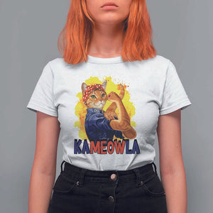 Cat Lady Kamala T Shirt For Women Ka Meow La Presidential Election TS11 White Print Your Wear