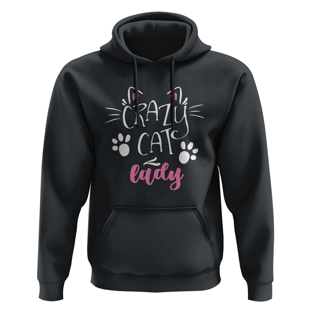 Funny Crazy Cat Lady Hoodie President Kamala Cat Paw Ears TS11 Black Print Your Wear