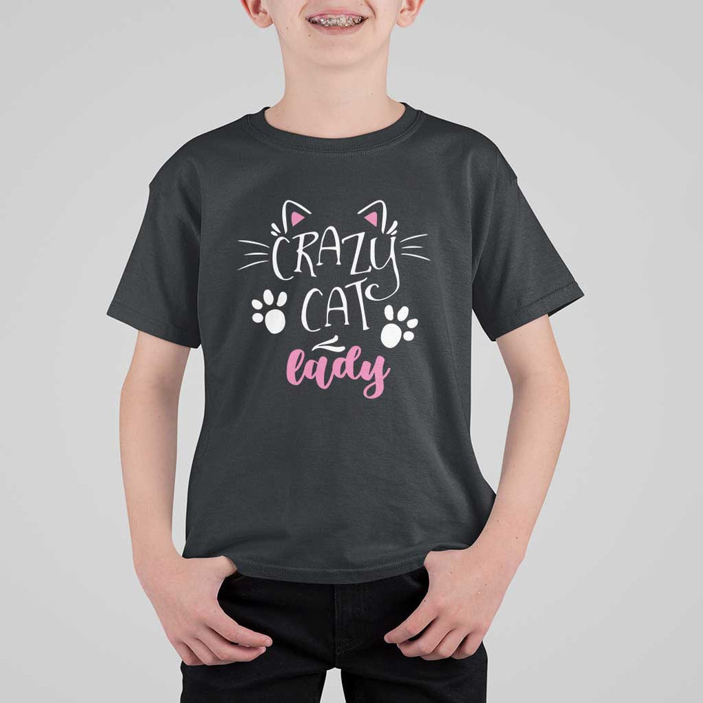 Funny Crazy Cat Lady T Shirt For Kid President Kamala Cat Paw Ears TS11 Black Print Your Wear