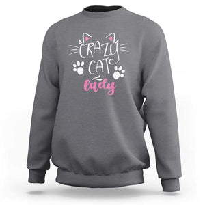 Funny Crazy Cat Lady Sweatshirt President Kamala Cat Paw Ears TS11 Charcoal Print Your Wear