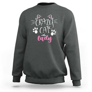 Funny Crazy Cat Lady Sweatshirt President Kamala Cat Paw Ears TS11 Dark Heather Print Your Wear