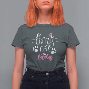 Funny Crazy Cat Lady T Shirt For Women President Kamala Cat Paw Ears TS11 Dark Heather Print Your Wear