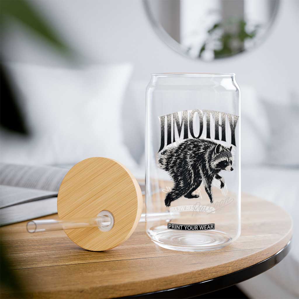 Jimothy Raccoon Glass Can Funny Seattle Trash Panda Wildlife TS11 Print Your Wear