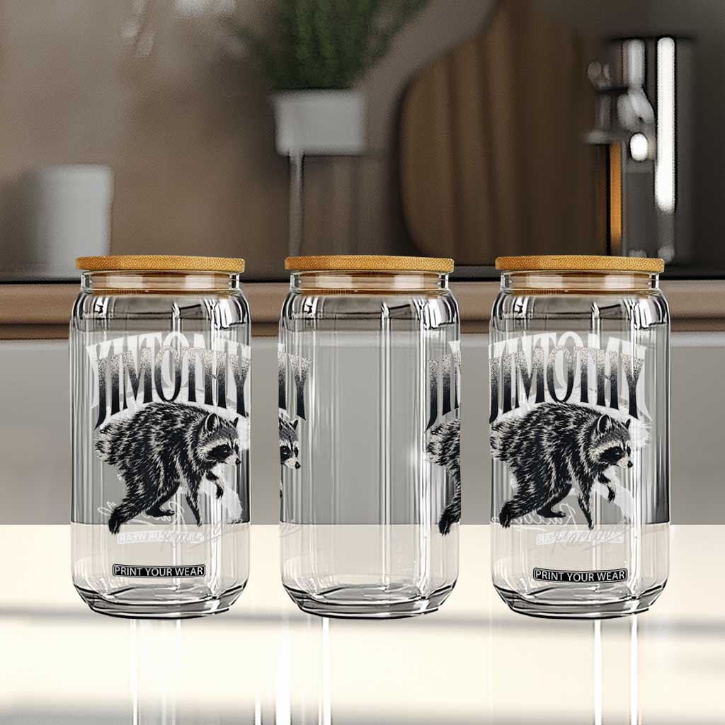 Jimothy Raccoon Glass Can Funny Seattle Trash Panda Wildlife TS11 Print Your Wear