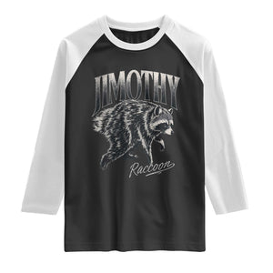 Jimothy Raccoon Raglan Shirt Funny Seattle Trash Panda Wildlife TS11 Black White Print Your Wear