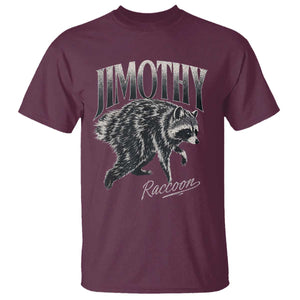 Jimothy Raccoon T Shirt Funny Seattle Trash Panda Wildlife TS11 Maroon Print Your Wear