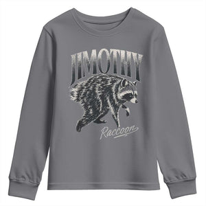 Jimothy Raccoon Youth Sweatshirt Funny Seattle Trash Panda Wildlife TS11 Charcoal Print Your Wear
